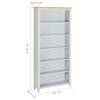 vidaXL Libreria a 6 Ripiani 80x22,5x170 cm in Massello di Rovere