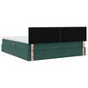 vidaXL Letto con Contenitore Verde Scuro 180 x 200 cm Velluto
