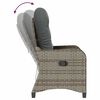 vidaXL Poltrona reclinabile Grigio 56 x 66 x 95cm polyrattan