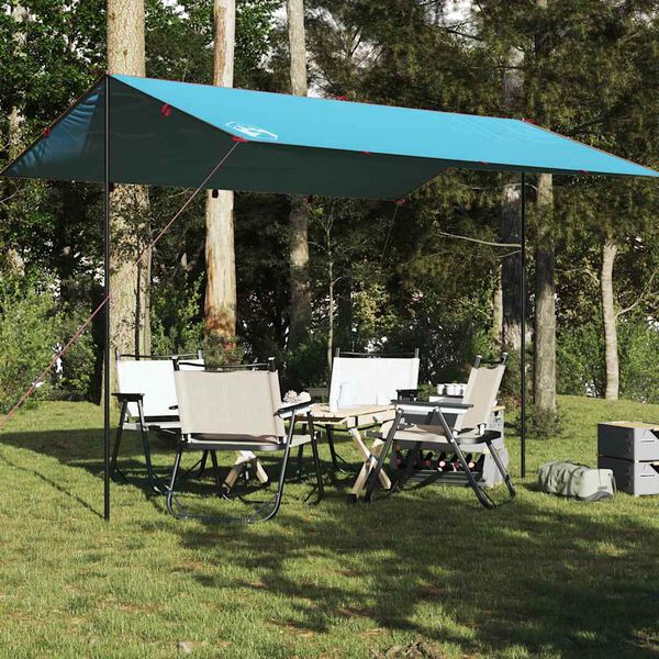 vidaXL Telone da Campeggio Blu 400x294 cm Impermeabile