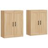 vidaXL Armadietti a Parete 2 pz Rovere Sonoma in Legno Multistrato
