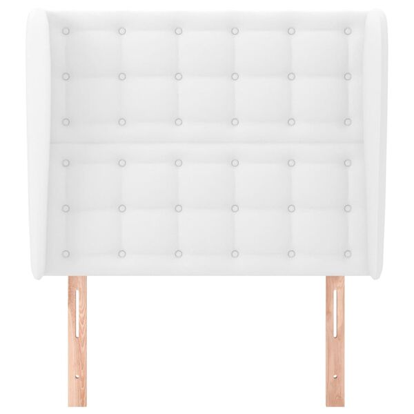 vidaXL Testiera ad Orecchio Bianca 103x23x118/128 cm in Similpelle