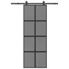 vidaXL Porta Scorrevole Ferramenta 76x205 cm Vetro Temperato Alluminio
