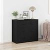 vidaXL Credenza Rovere Nero 80 x 33 x 70 cm Legno multistrato
