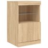 vidaXL Credenza con Luci LED Rovere Sonoma 41x37x67 cm