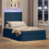 vidaXL Letto con contenitore e LED Blu 120 x 200 cm Poliestere