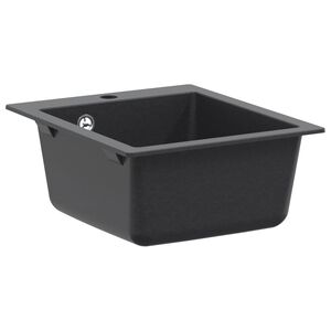 vidaXL Lavello da cucina a una vasca Granito 42,5 x 50 x 31 cm Grafite
