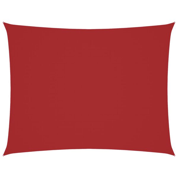 vidaXL Parasole a Vela in Oxford Rettangolare 4x6 m Rosso