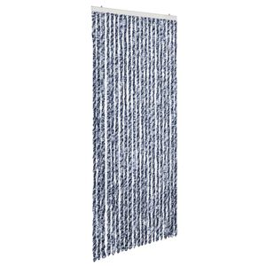 vidaXL Zanzariera Blu e Bianco 90x200 cm Ciniglia