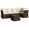 vidaXL Set Divano da Giardino 6 pz con Cuscini Marrone in Polyrattan