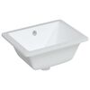 vidaXL Lavandino da Bagno Bianco 39x30x18,5 cm Rettangolare Ceramica