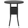 vidaXL Set da Bistrot per Giardino 3 pz in Polyrattan e Vetro Nero