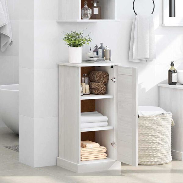 vidaXL Mobile da Bagno VIGO Bianco e Bianco Antico 37,5 x 34 x 80 cm