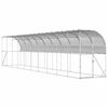 vidaXL Gabbia per Polli Contro il Muro Argento 600 x 150 x 215 cm