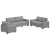 vidaXL Set di Divani 3 pz con Cuscini Grigio Chiaro in Tessuto