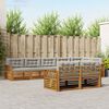 vidaXL Set di divani da esterno 8 pcs Grigio Naturale e Chiaro
