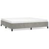 vidaXL Giroletto senza Materasso Grigio Chiaro 200x200 cm Velluto