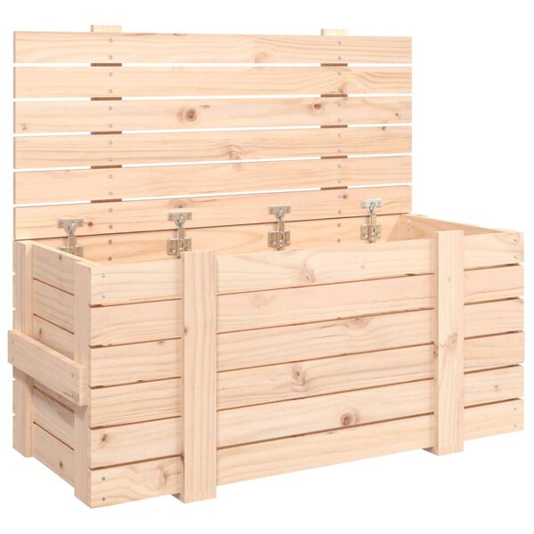 vidaXL Contenitore Portaoggetti 91x40,5x42 cm Legno Massello di Pino
