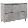vidaXL Armadietto da Bagno Grigio Cemento 80x33x60cm in Truciolato
