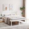 vidaXL Letto per Anziani Bianco 140x190 cm in Legno Massello di Pino