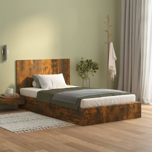vidaXL Testiera Letto Rovere Fumo 120x1,5x80 cm in Legno Multistrato