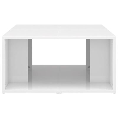 vidaXL Tavolini da Salotto 4 pz Bianco Lucido 33x33x33 cm Multistrato