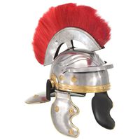 vidaXL Elmo da Soldato Antico Romano per LARP in Acciaio Argento