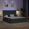 vidaXL Letto con testiera Grigio scuro 180 x 200 cm Tessuto