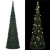 vidaXL Albero di Natale Artificiale Apribile Preilluminato Verde 210cm