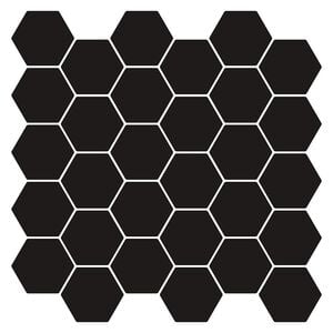 vidaXL Piastrella Esagonale 20 pcs Nero 30 x 30 cm Poliuretano e PET