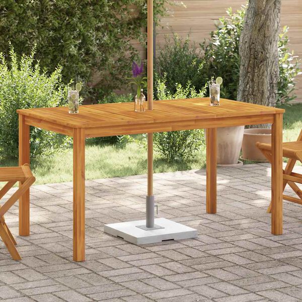 vidaXL Tavolo da Giardino 140x80x74 cm in Legno Massello di Acacia