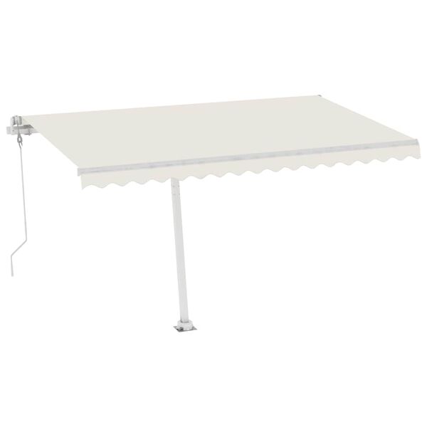 vidaXL Tenda da Sole Automatica Autoportante 400x350 cm Crema