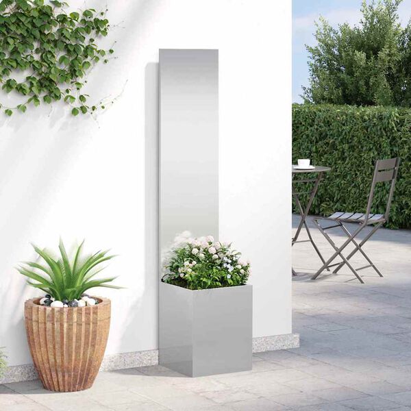vidaXL Schermo per privacy in giardino Traforo Argento 32 x 150 cm