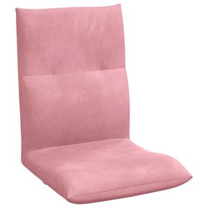 vidaXL Sedia a pavimento regolabile Rosa Velluto