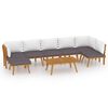 vidaXL Set Divani da Giardino 8 pz con Cuscini in Massello di Acacia