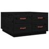 vidaXL Tavolino da Salotto Nero 80x80x45 cm Legno Massello di Pino