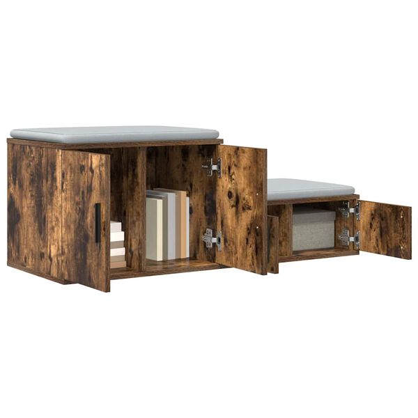 vidaXL Armadio 2 pcs Rovere fum&eacute; 103 x 41 x 40 cm Legno multistrato