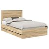 vidaXL Struttura del letto con cassetto Rovere Sonoma 135 x 190 cm
