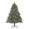 vidaXL Albero di Natale artificiale con 300 LED Verde 210 cm