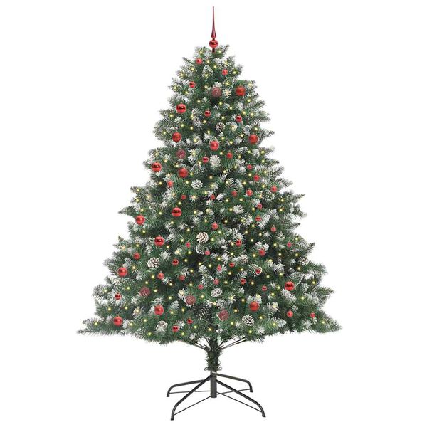 vidaXL Albero di Natale artificiale con 300 LED Verde 210 cm