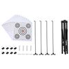 vidaXL Supporto per bersaglio Nero e Bianco 82,5 x 51 x 150 cm Metallo