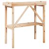 vidaXL Tavolo Piante con Ripiano 78x38x,82,5cm Legno Massello di Abete