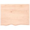 vidaXL Ripiano a Parete 80x60x(2-6) cm Massello Rovere Non Trattato