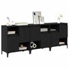 vidaXL Sideboards 3 pcs Rovere Nero 60 x 35 x 70 cm Legno multistrato