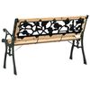 vidaXL Panchina da giardino con cuscino Marrone 116 x 54 x 73 cm legno