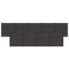 vidaXL Set di Recinzione 9 pz 1564 x 186 cm WPC e Alluminio Nero
