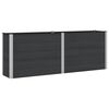 vidaXL Letto rialzato da giardino Nero 250 x 50 x 91 cm alluminio