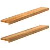 vidaXL Davanzali 2 pz Marrone Chiaro 110x15x2 cm Legno Massello Rovere