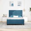 vidaXL Letto a molle con testiera Blu Scuro 140 x 200 cm Velluto