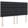 vidaXL Giroletto a Molle con Materasso Nero 180x200 cm in Similpelle